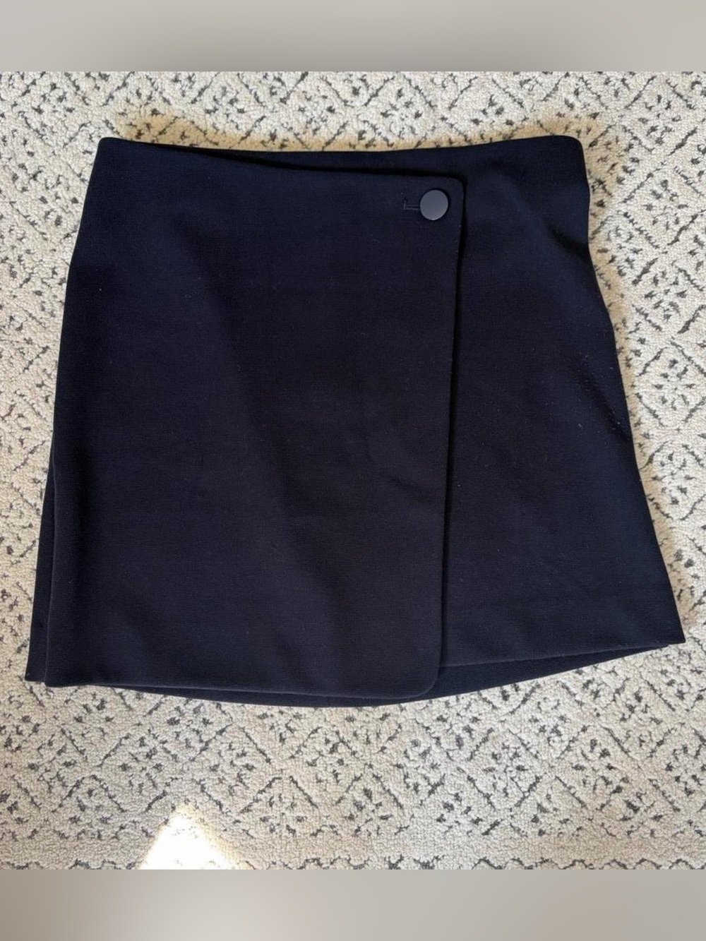 Loft Navy Mini Wrap Skirt